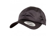 Black Satin Dad Cap
